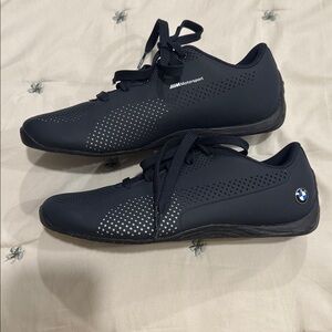 Puma Boys Navy and Gray Athletic Shoes